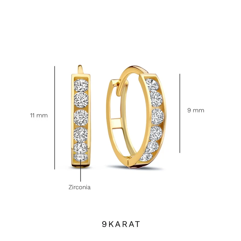 Beloro Jewels Monte Napoleone Creoles Or 9 carats BO360067