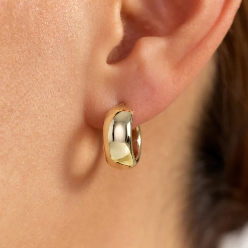 Beloro Jewels Della Spiga Boucle d'oreille créole Della Spiga Susana en or 9 carats (10 mm) BO360099