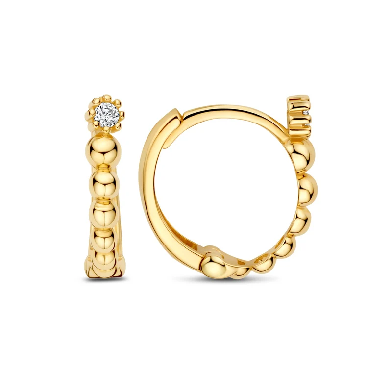 Beloro Jewels Della Spiga Créoles Monte Napoleone Milena en or 9 carats (11 mm) BO360098