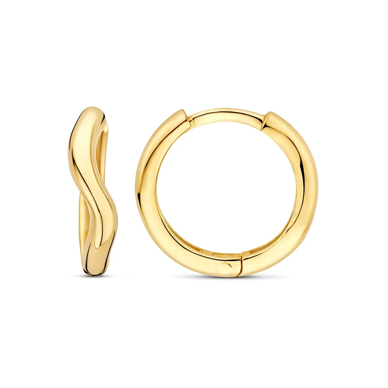 Beloro Jewels La Rinascente Mathilde boucles d'oreilles créoles en or 9 carats (9,6 mm) BO360109