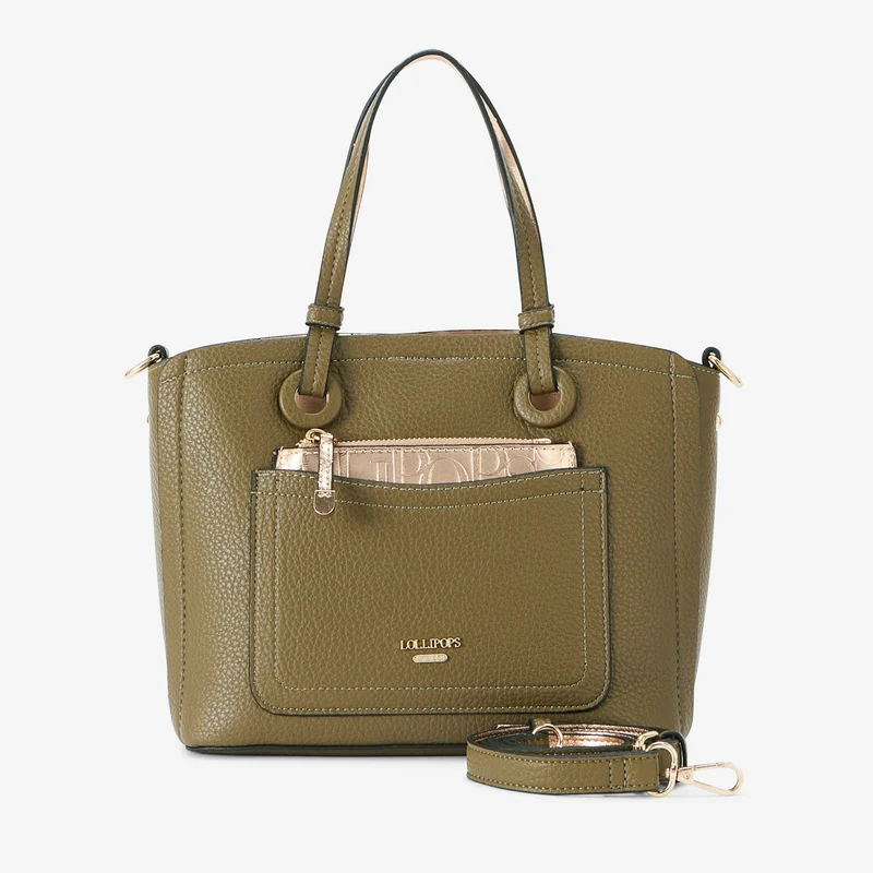 Sac shopper kaki Riada