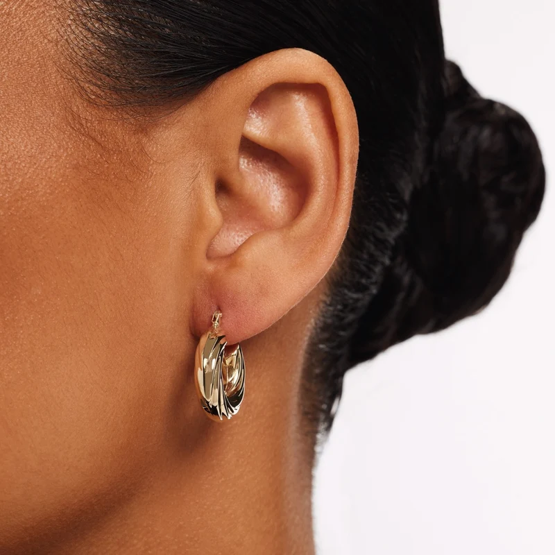 Isabel Bernard Rivoli Belle boucles d’oreilles en or 14 carats IB360276