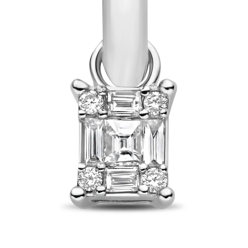 Isabel Bernard De la Paix Maxime puce en or blanc 14 carats avec diamant 0.24 ct IBD360035