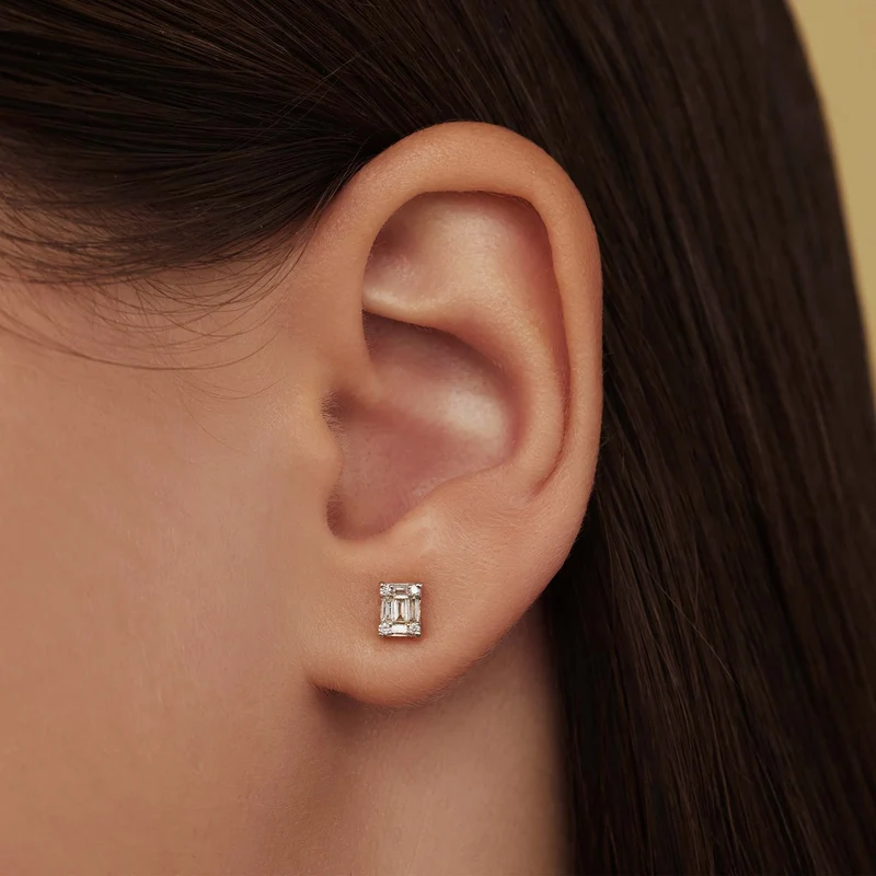 Isabel Bernard De la Paix Maxime puces en or 14 carats avec diamant 0.26 ct IBD360020