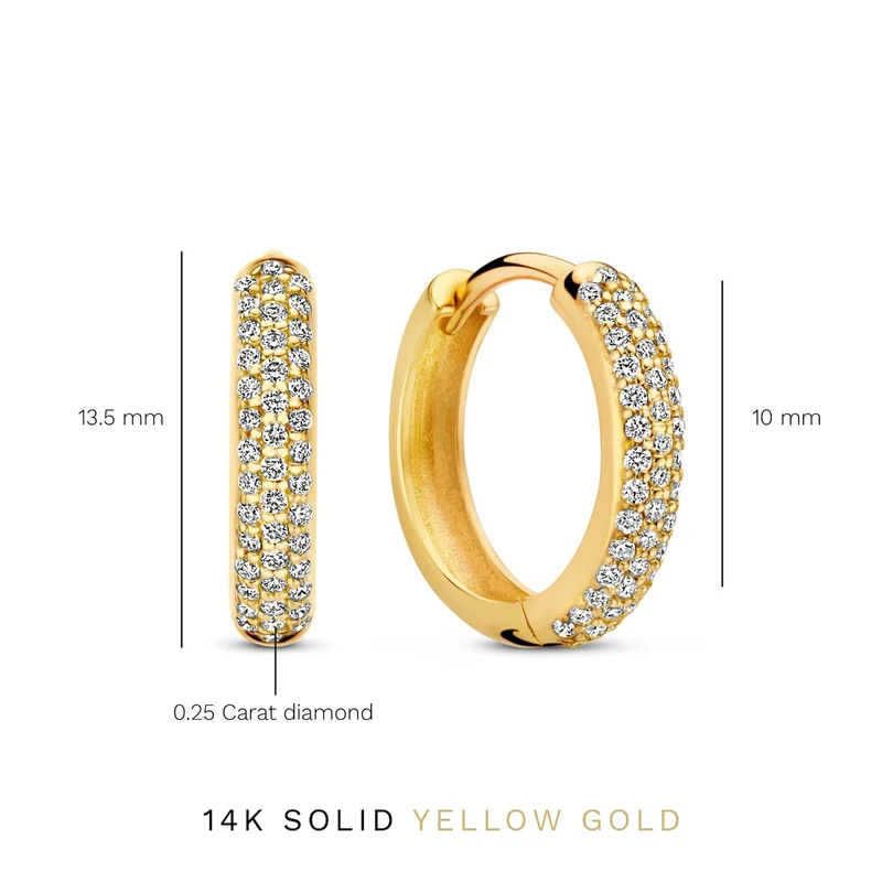 Isabel Bernard De la Paix Creoles Or 14 carats IBD360030