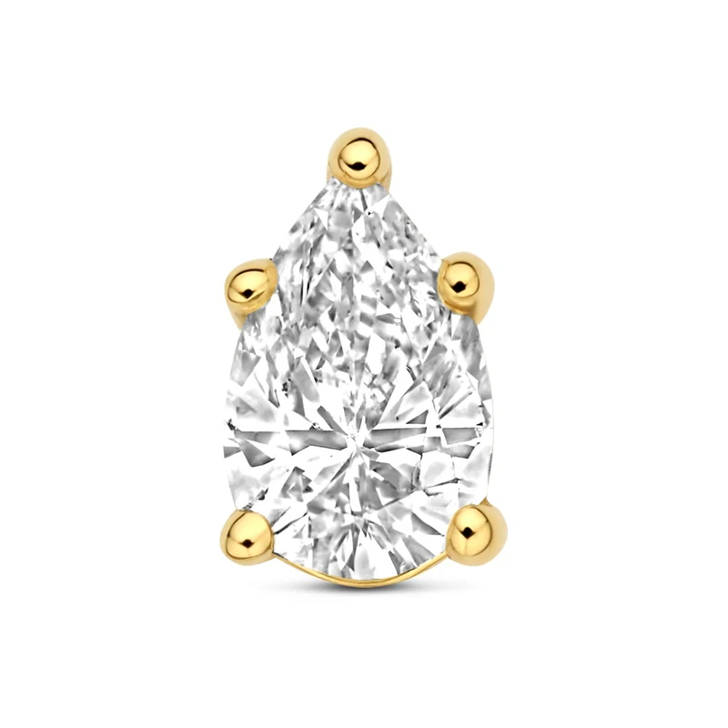 Isabel Bernard De la Paix Clous d'oreilles De la Paix Eloise en or 14 carats avec diamant 0,2 carat IBD360036