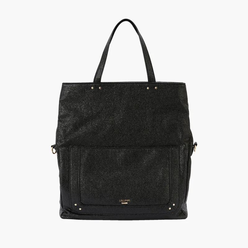 Grand sac shopper noir Pasqua