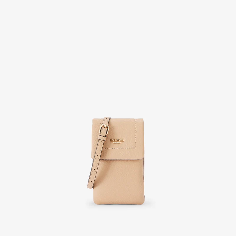 Pochette de téléphone beige Rosabelle