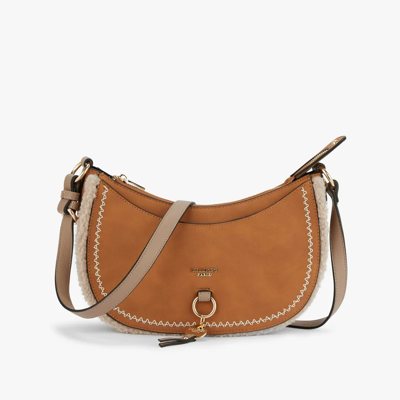 Petit sac bandoulière beige Manduria
