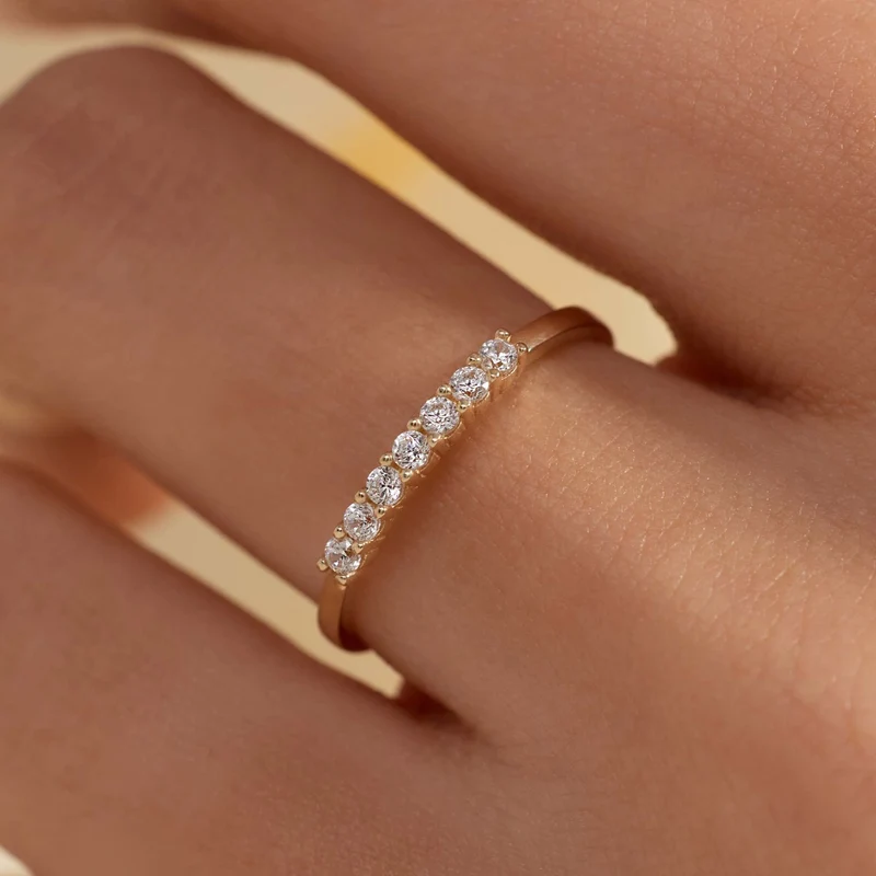 Beloro Jewels Monte Napoleone Stella bague en or 9 carats avec pierres en zirconium BO330054-56