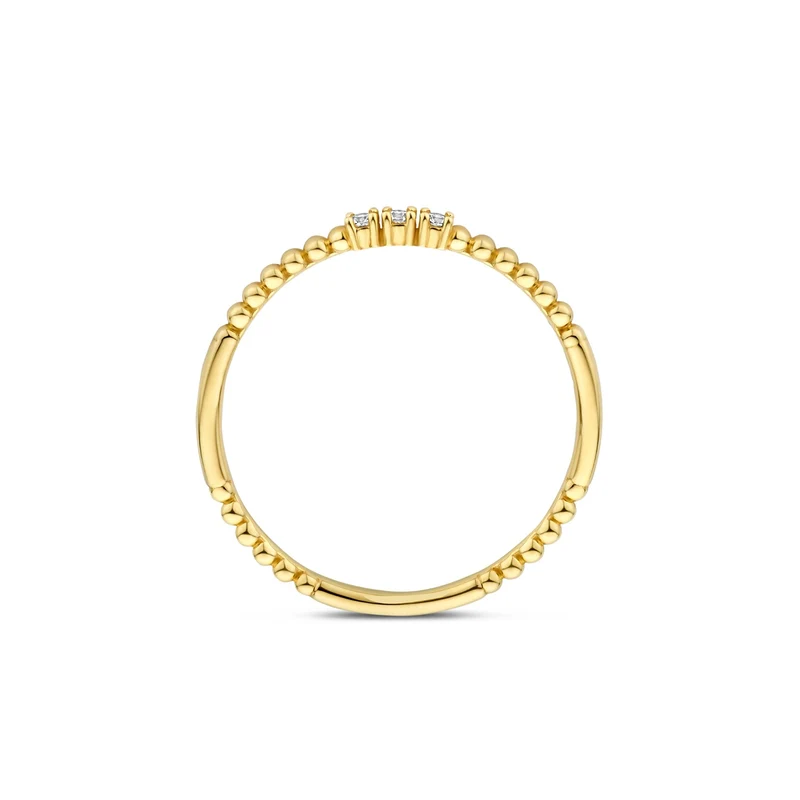 Beloro Jewels Monte Napoleone Mauve bague en or 9 carats avec pierres en zirconium BO330056-60