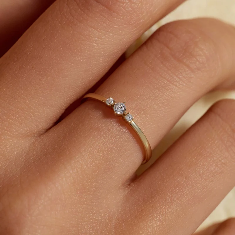 Beloro Jewels Monte Napoleone Delphine bague en or 9 carats avec pierres en zirconium BO330055-56