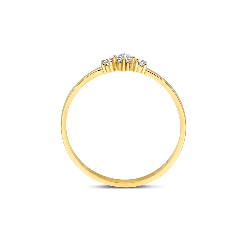 Beloro Jewels Monte Napoleone Delphine bague en or 9 carats avec pierres en zirconium BO330055-56