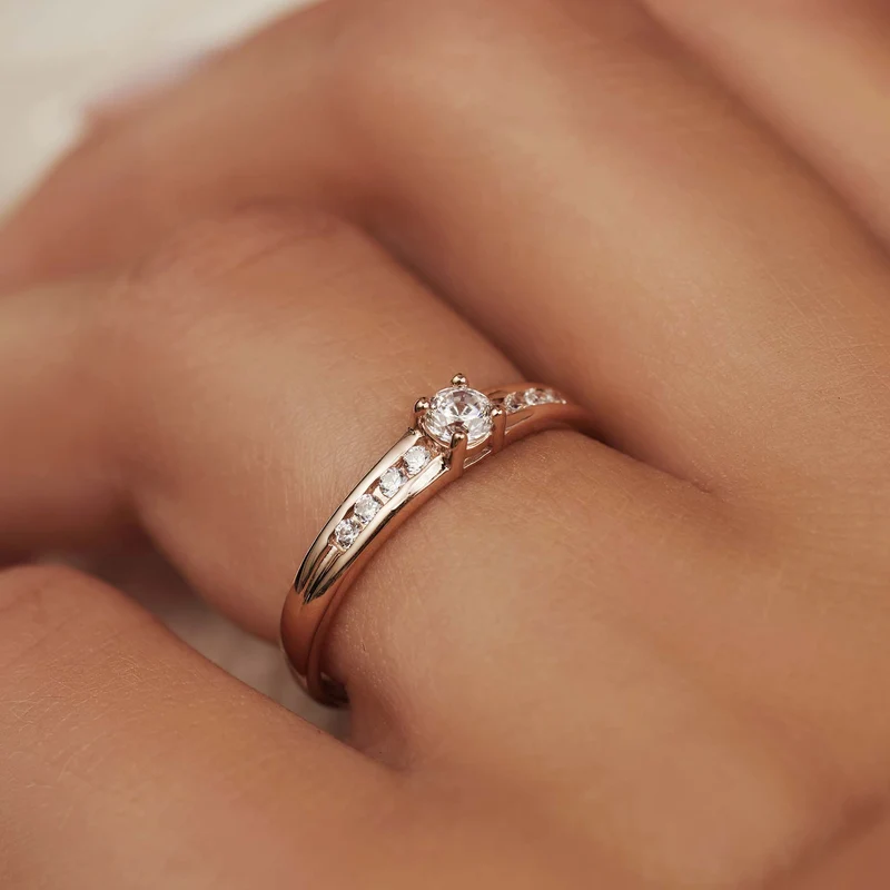 Isabel Bernard La Concorde Bague Or rose 14 carats/Or blanc 14 carats IB330075-50