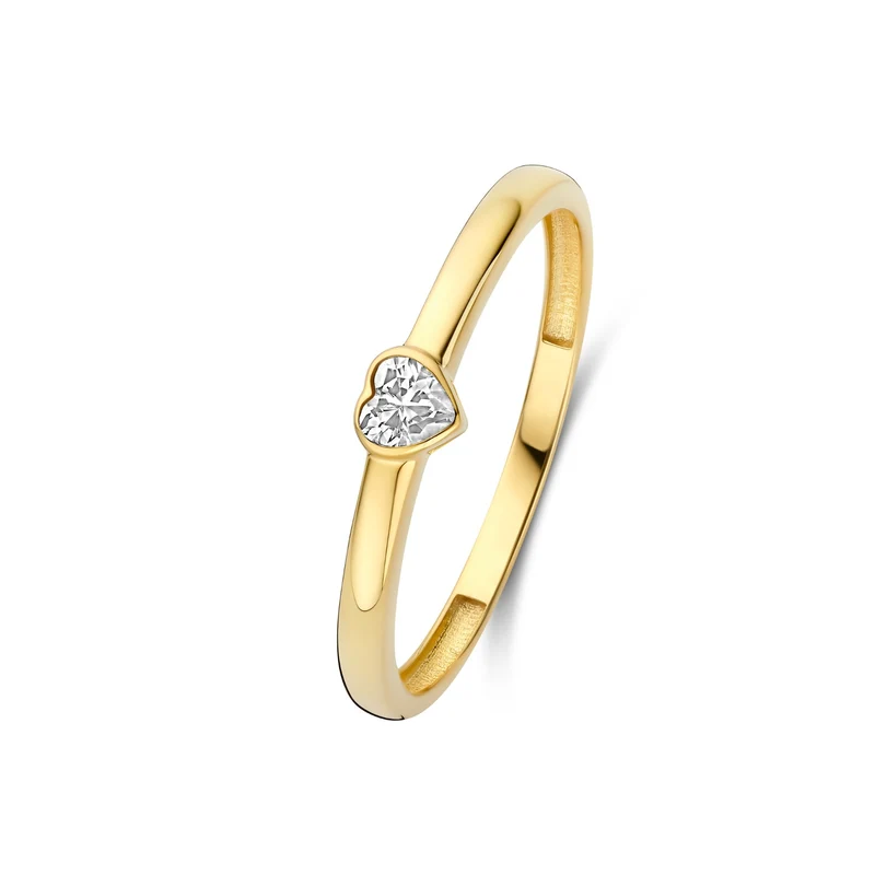 Isabel Bernard Rivoli Amore Bague Empilable en Or 14 Carats avec Pierre de Zirconium IB330109-50
