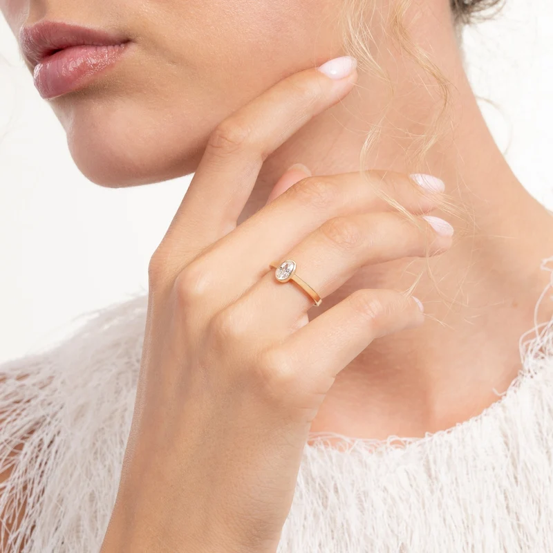 Isabel Bernard Le Marais Sophie Bague en Or 14 Carats avec Pierre de Zirconium IB330116-58