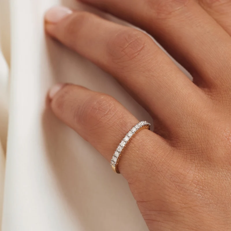 Isabel Bernard De la Paix Madeline bague en or 14 carats avec diamant 0.18 ct IBD330023-54