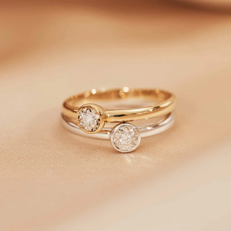 Isabel Bernard De la Paix Inaya bague en or 14 carats avec diamant 0.03 ct IBD330025-48