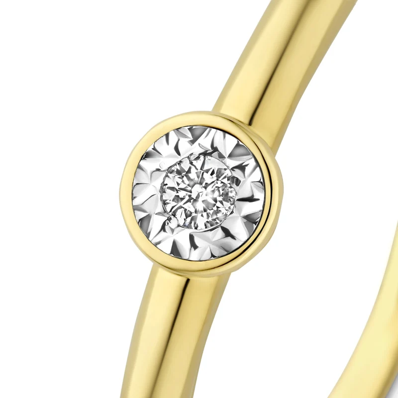 Isabel Bernard De la Paix Inaya bague en or 14 carats avec diamant 0.03 ct IBD330025-48