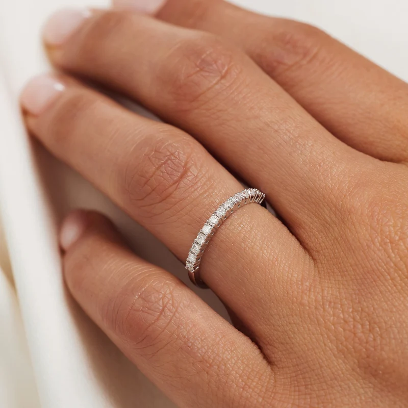 Isabel Bernard De la Paix Bague Or blanc 14 carats IBD330021-50