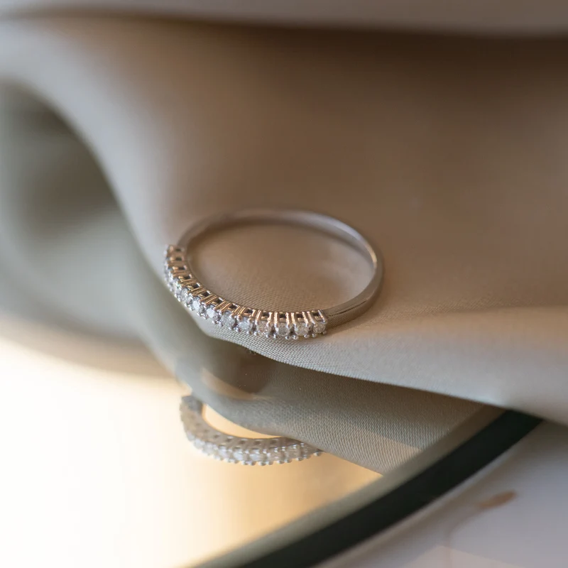 Isabel Bernard De la Paix Bague Or blanc 14 carats IBD330021-50