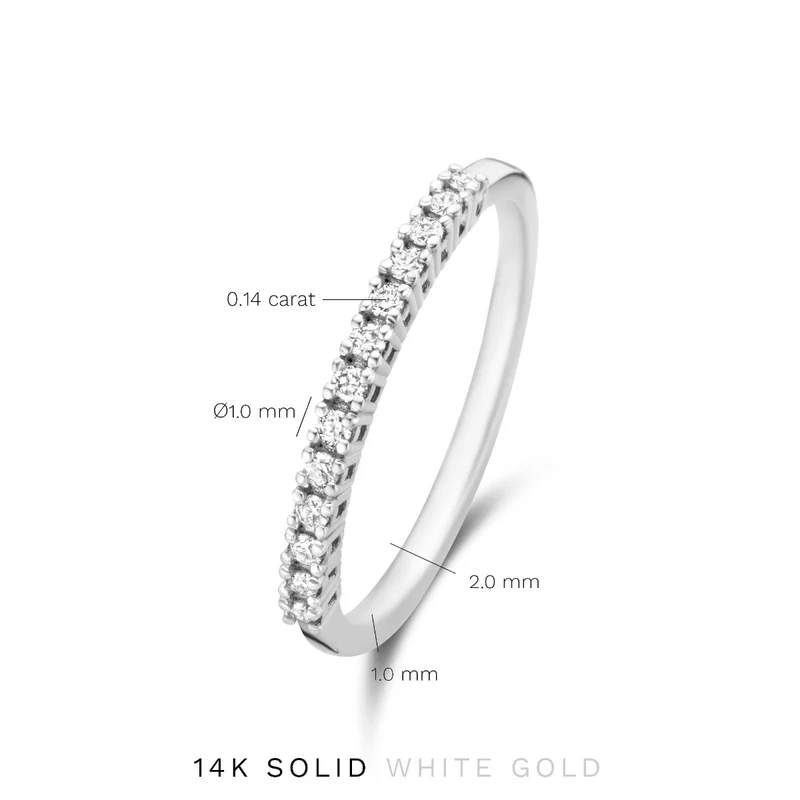 Isabel Bernard De la Paix Bague Or blanc 14 carats IBD330021-50