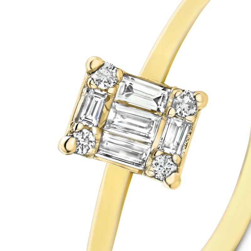 Isabel Bernard De la Paix Maxime bague en or 14 carats avec diamant 0.13 ct IBD330022-60