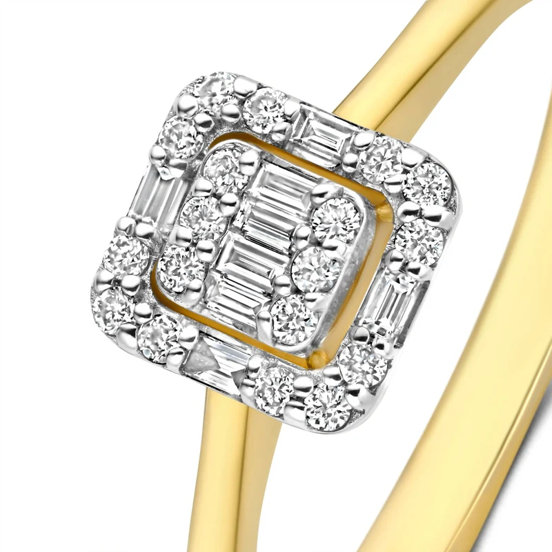 Isabel Bernard De la Paix Elena bague en or 14 carats avec diamant 0.18 ct IBD330036-60