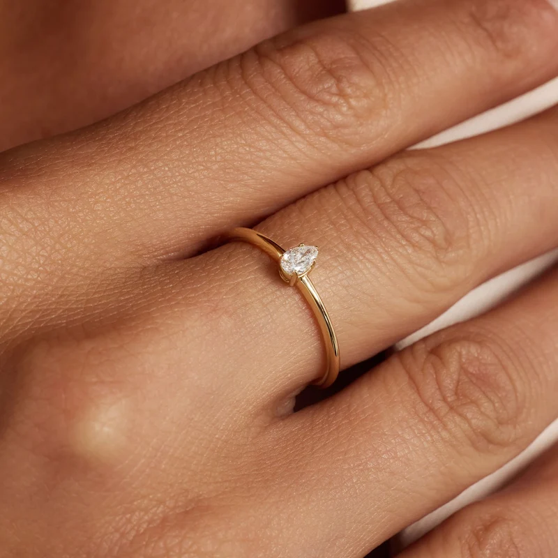 Isabel Bernard De la Paix Bague De la Paix Eloise en or 14 carats avec diamant 0,15 carat IBD330044-52