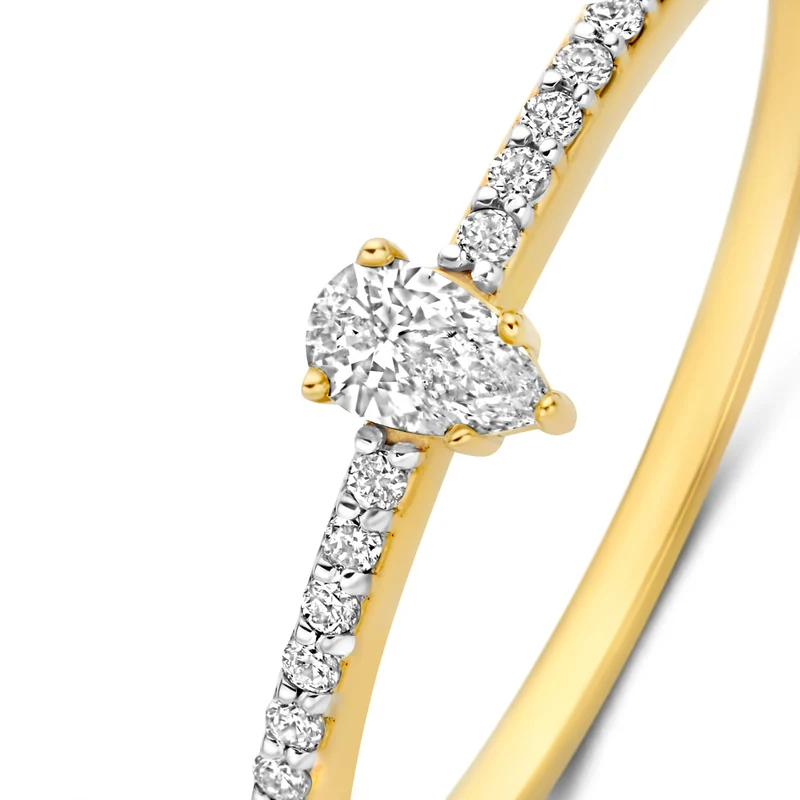 Isabel Bernard De la Paix Bague De la Paix Eloise en or 14 carats avec diamant 0,10 carat IBD330043-48