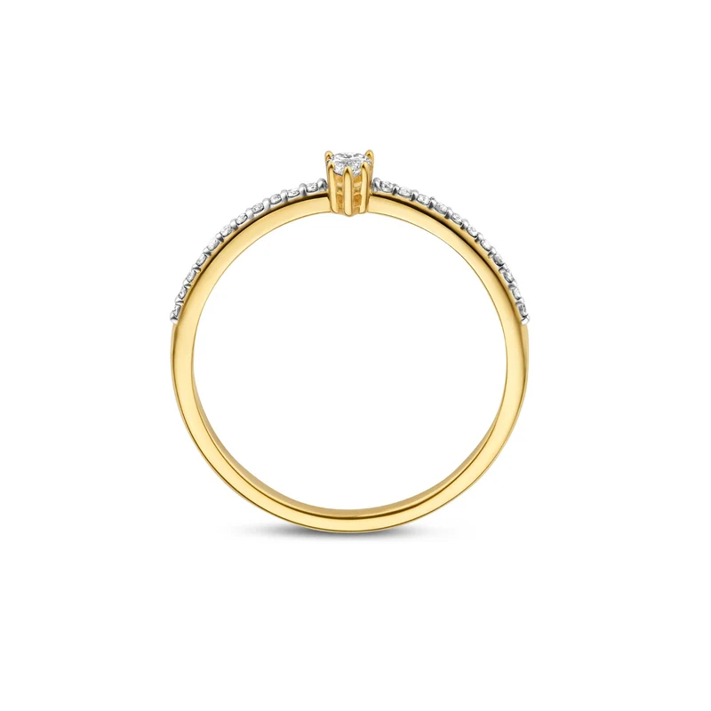 Isabel Bernard De la Paix Bague De la Paix Eloise en or 14 carats avec diamant 0,10 carat IBD330043-48