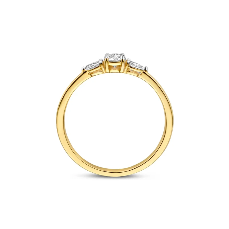 Isabel Bernard De la Paix Nancy 14 karat gold ring with diamond 0.32 carat IBD330041-60