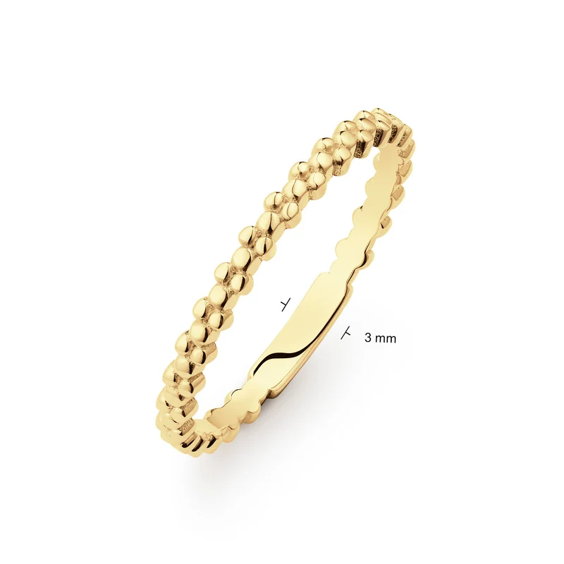Jackie Gold Caviar Bague En Or 14 Carats 585 JKR25.526-52
