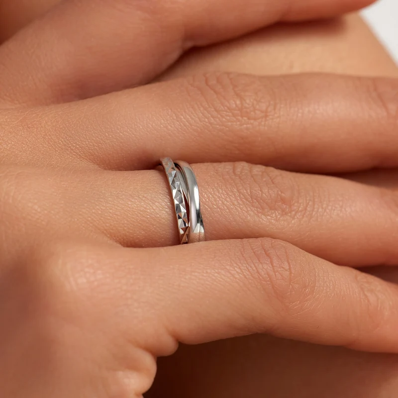 Parte di Me Ponte Vecchio Bague Lucilla en argent sterling 925 avec diamants taille Ponte Vecchio PDM33073-48