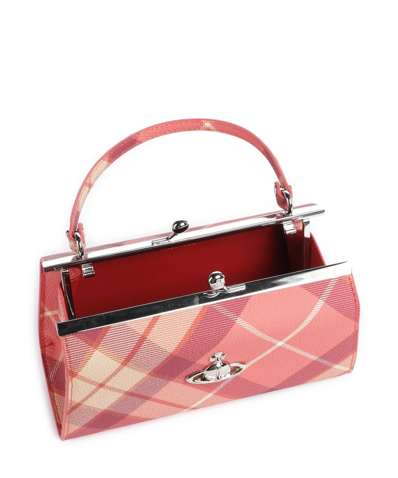 Vivienne Westwood Doll Frame Buccia D'Arancia XL Sac à main fraser pink