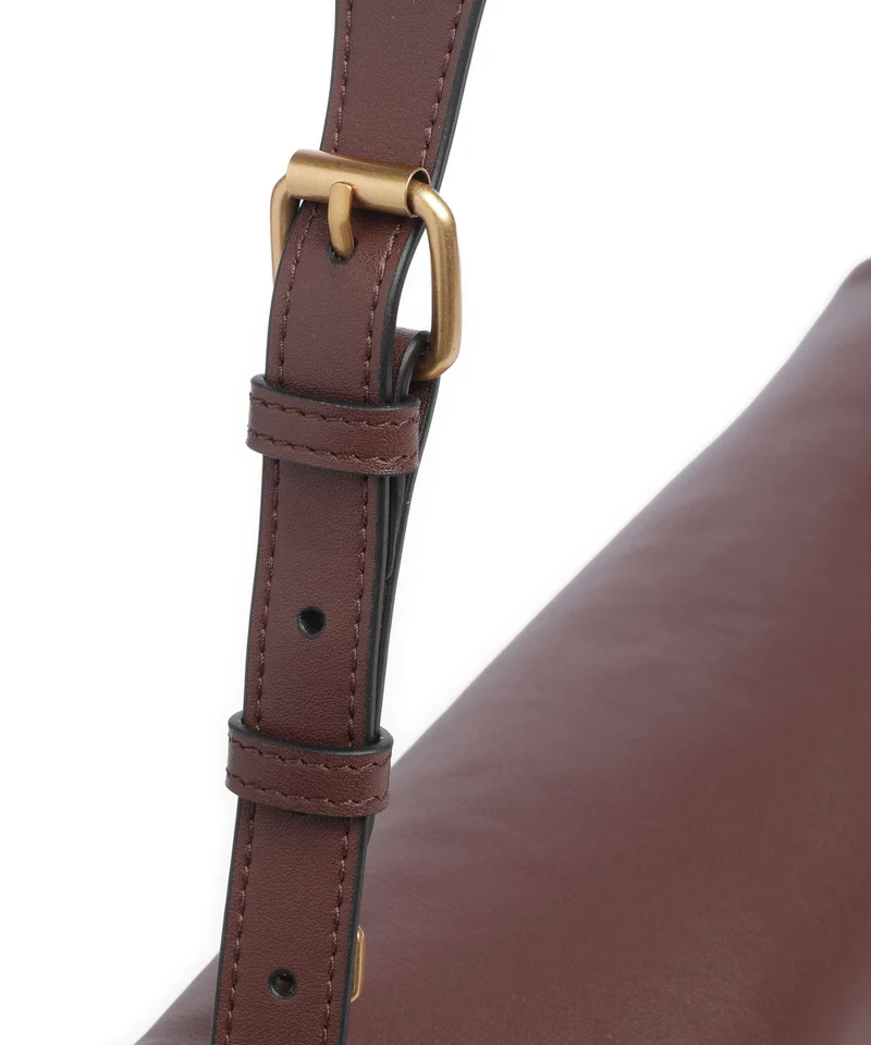 Pinko Click Soft Horizontal Sac porté épaule castano intenso/antique gold