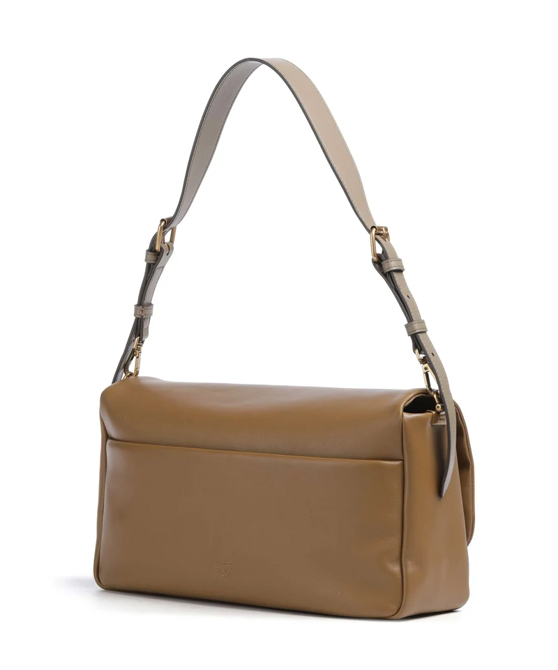Pinko Click Soft Horizontal Sac porté épaule grigio talpa/antique gold