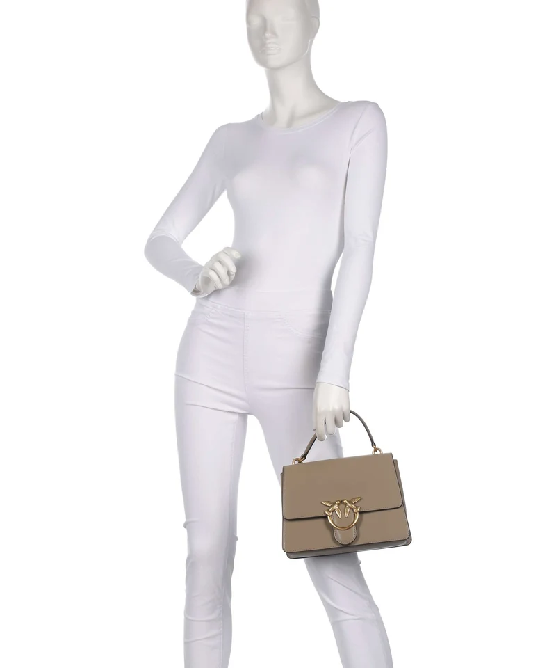 Pinko Love One Classic Sac à main grigio talpa/antique gold
