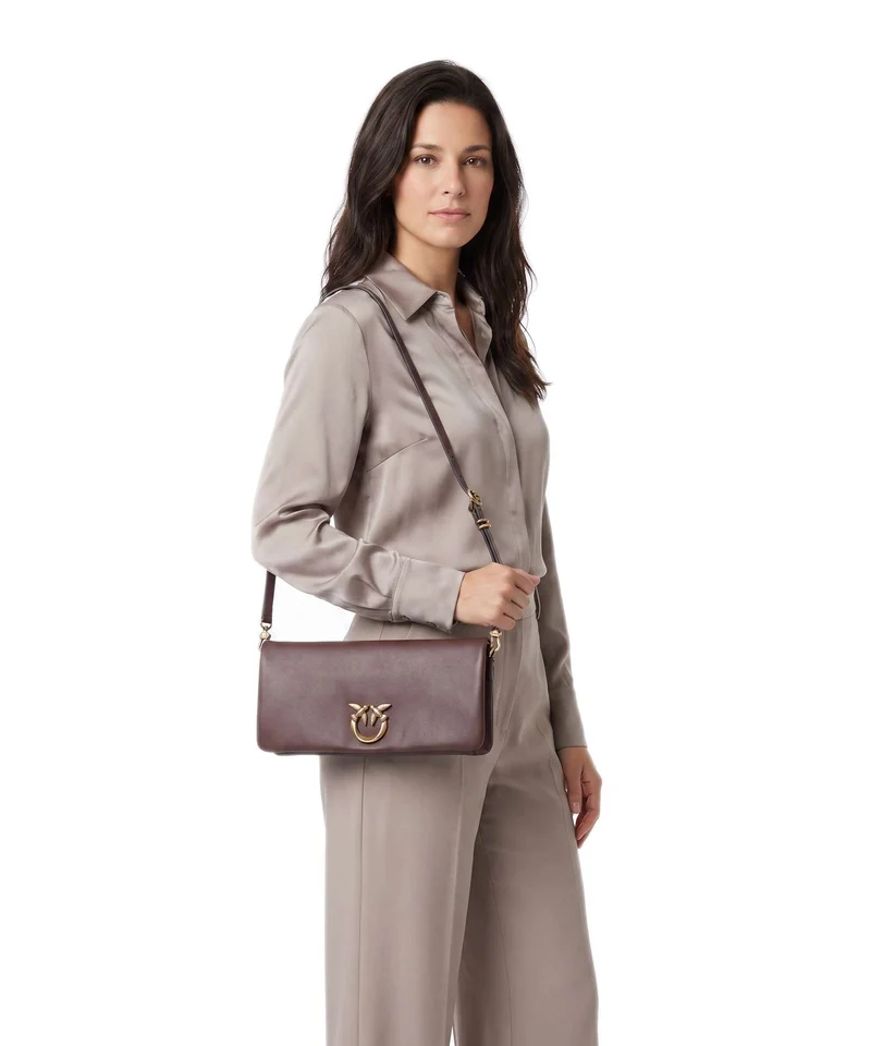 Pinko Click Soft Classic Sac bandoulière castano intenso/antique gold