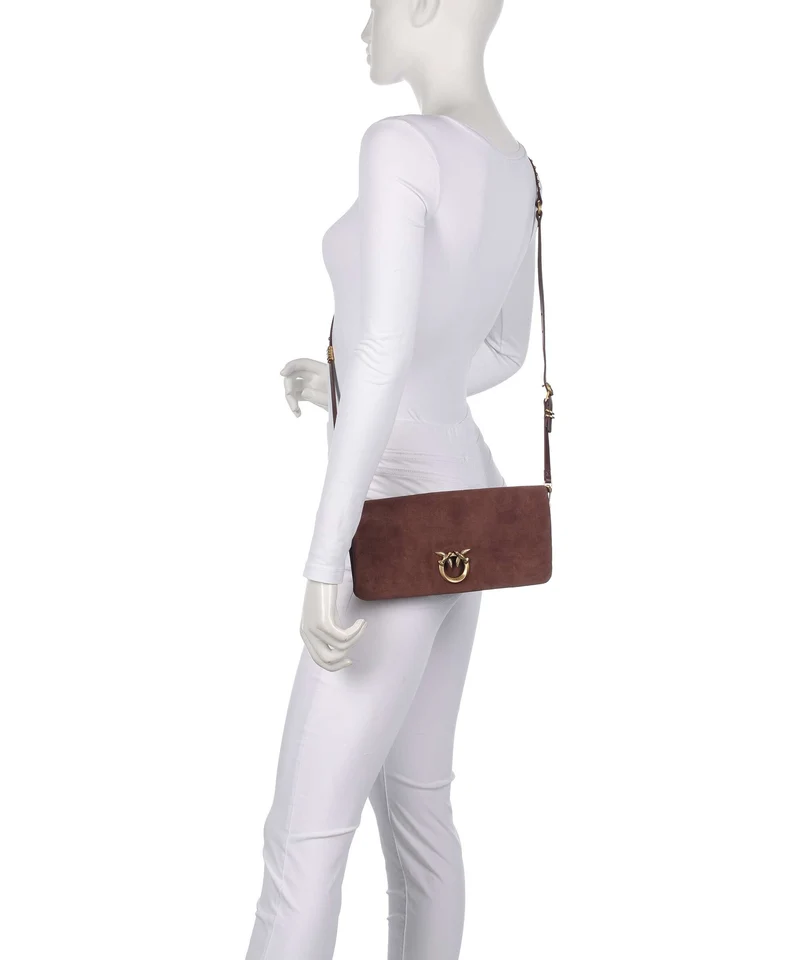 Pinko Click Soft Horizontal Classic Sac bandoulière castano intenso/antique gold