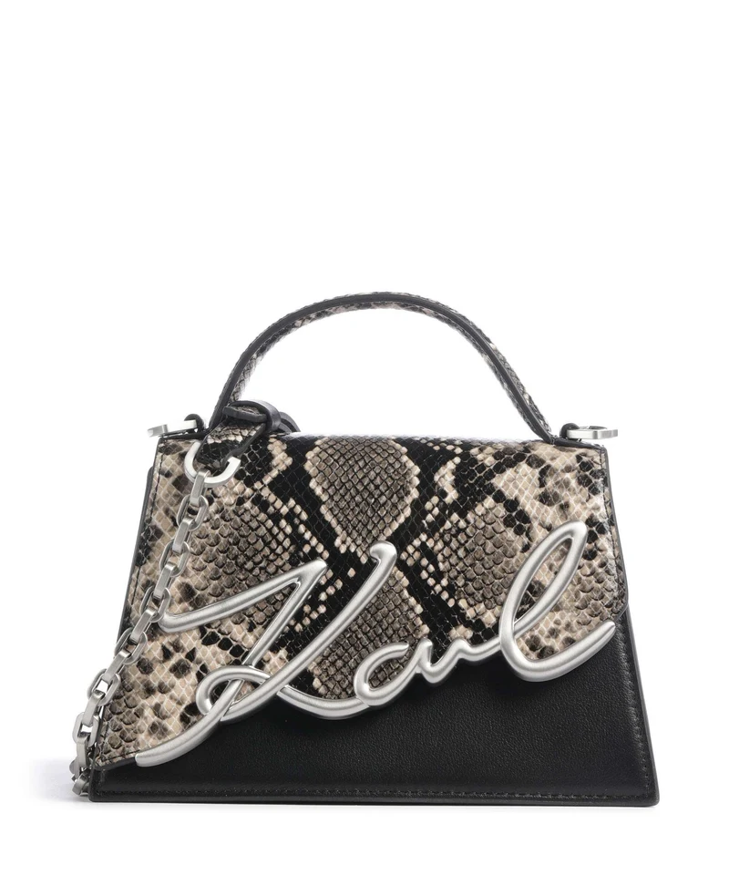 Karl Lagerfeld K/Signature 2.0 Small Sac bandoulière natural snake aop