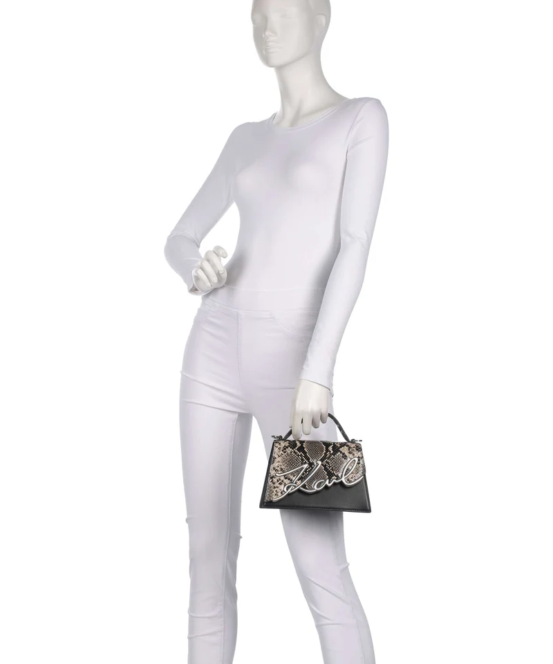Karl Lagerfeld K/Signature 2.0 Small Sac bandoulière natural snake aop