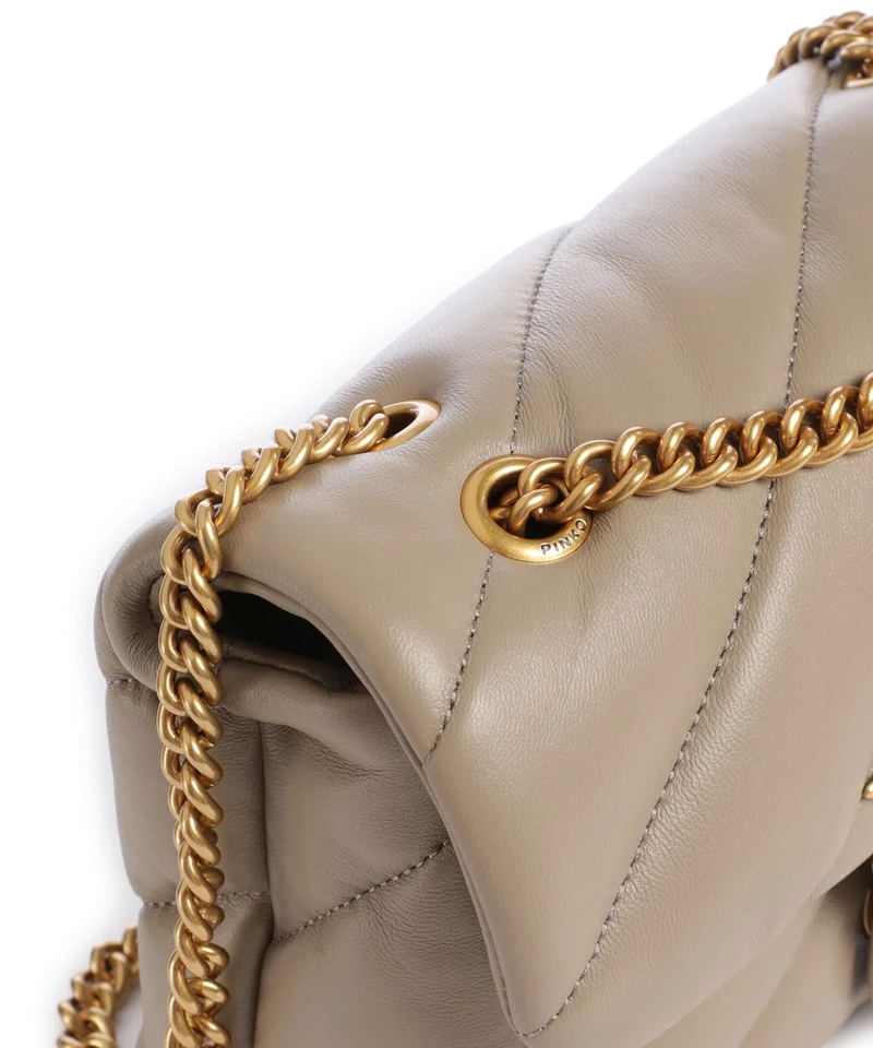 Pinko Love Puff Mini Sac porté épaule grigio talpa/antique gold