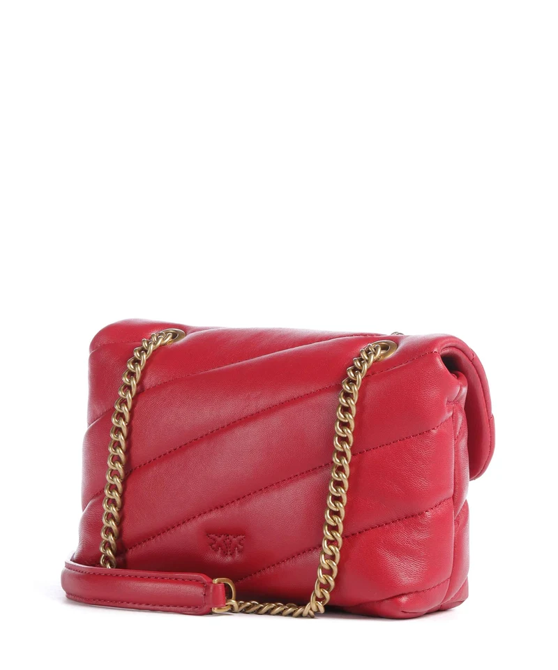 Pinko Love Puff Baby Sac porté épaule rosso rio/antique gold