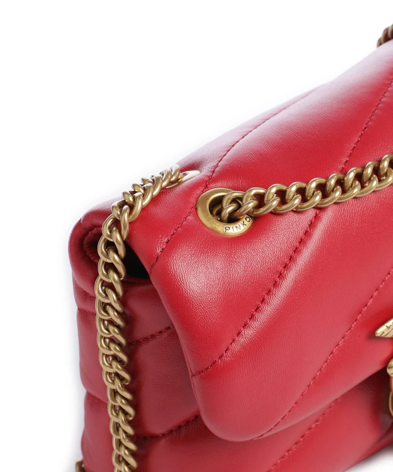 Pinko Love Puff Baby Sac porté épaule rosso rio/antique gold