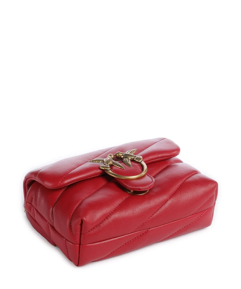 Pinko Love Puff Baby Sac porté épaule rosso rio/antique gold