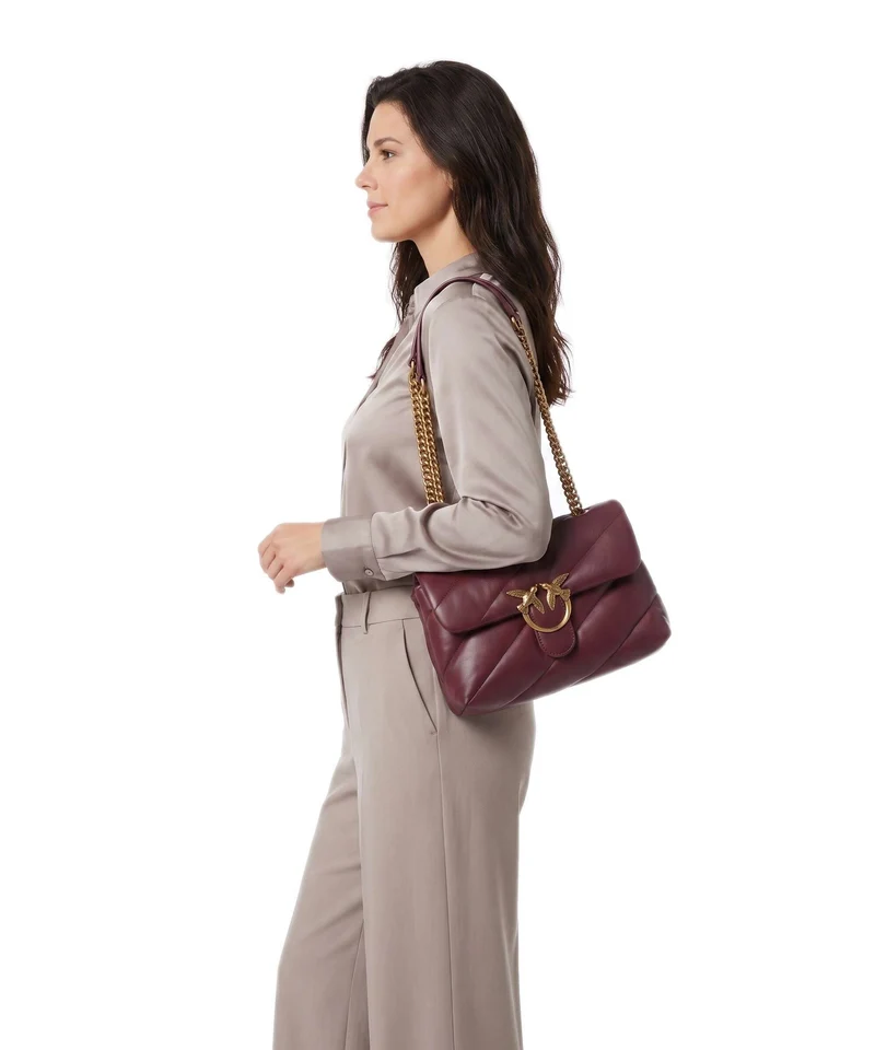 Pinko Love Puff Classic Sac porté épaule ribes intenso/antique gold