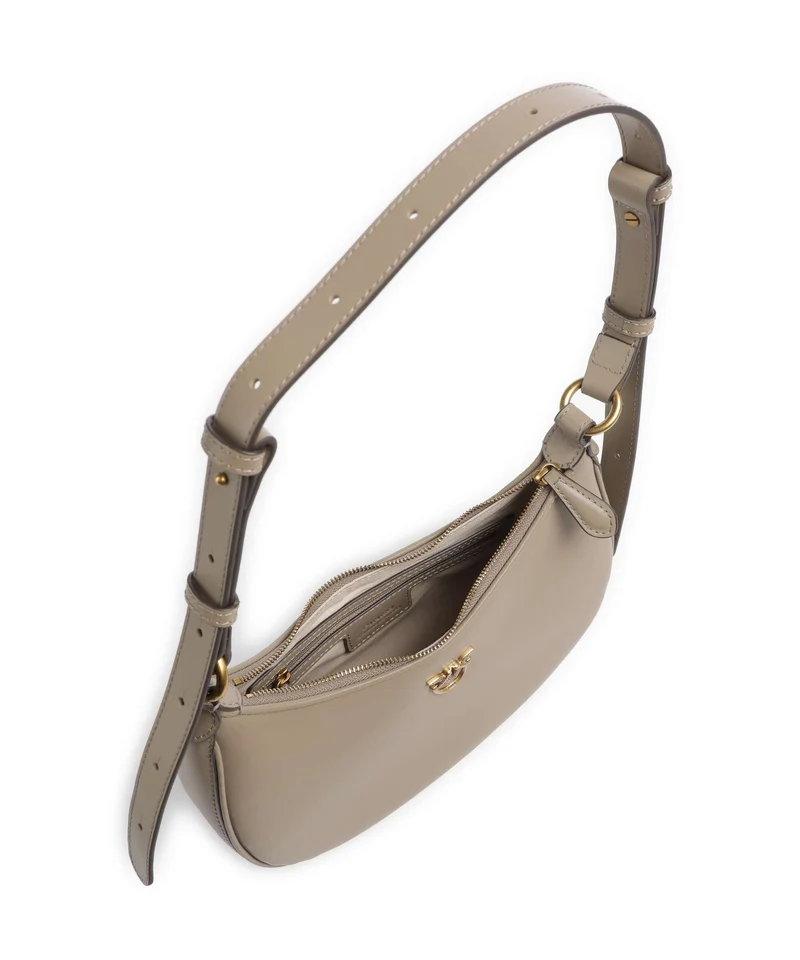 Pinko Half Moon Mini Sac porté épaule grigio talpa/antique gold