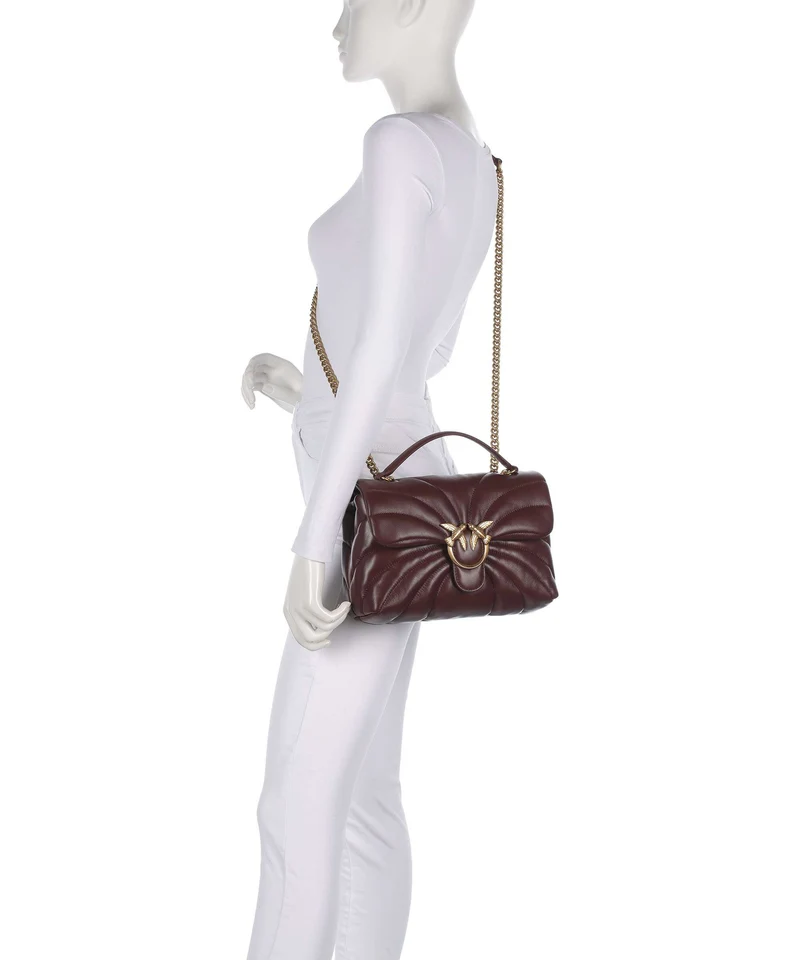 Pinko Love Puff Classic Sac porté épaule burgundy wine/antique gold