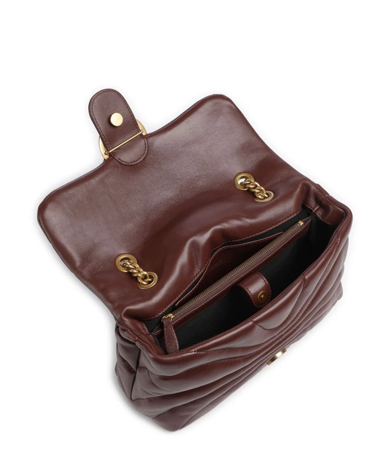 Pinko Love Puff Classic Sac porté épaule burgundy wine/antique gold